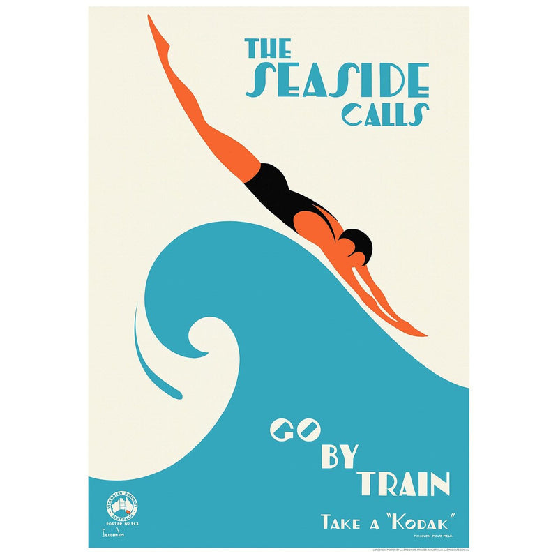 Vintage Print | The Seaside Calls