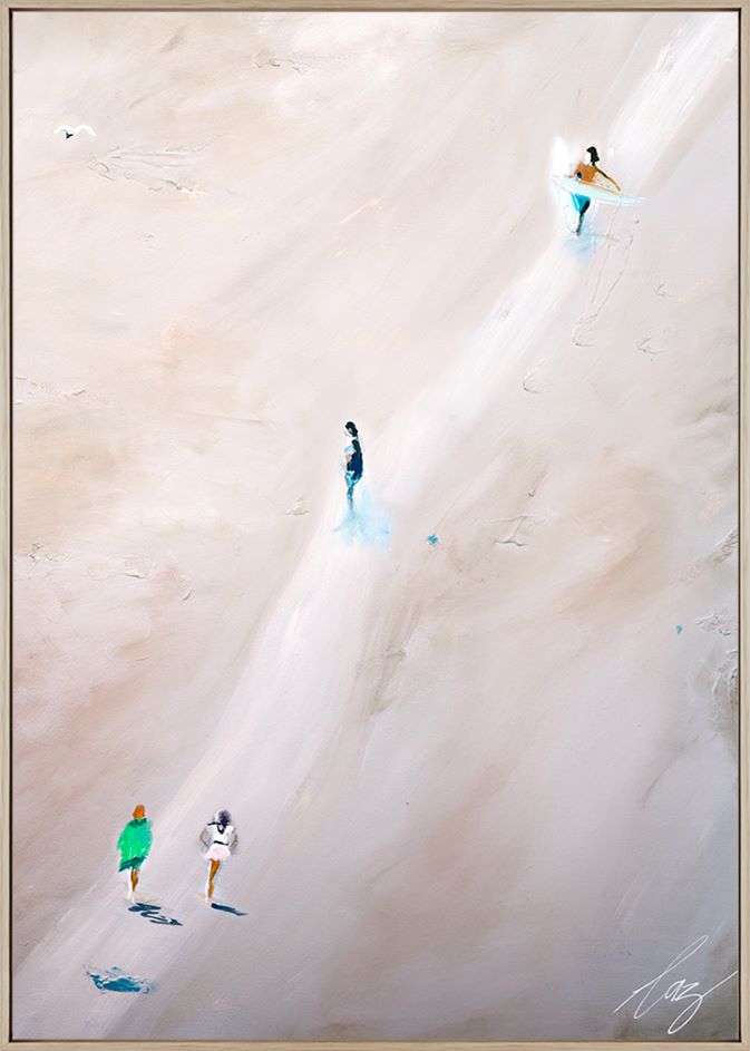 Beach Play  | Framed Canvas Print