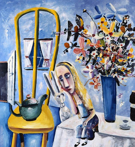 Alice On The Table by Charles Blackman