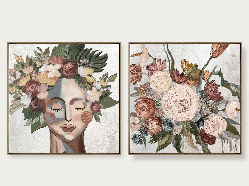 Martina and Day of Posies Autumn Framed Canvas
