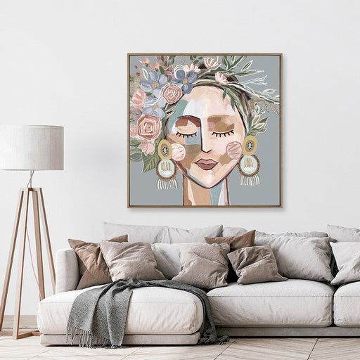 Cosmo Sage | Framed Canvas Print | Print Decor