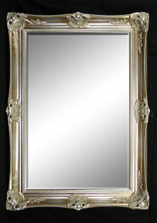 Print Décor - Classic Antique Silver Beveled Mirror

