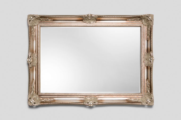 Classic Antique Ornate Victorian Mirror - Silver