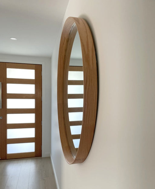 Henderson Oak Round Mirror, Hallway