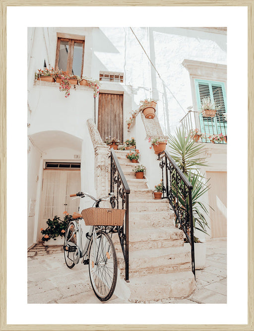 Italy Bike Framed Print | Image includes white border. Add approx 3cm for outside frame size.