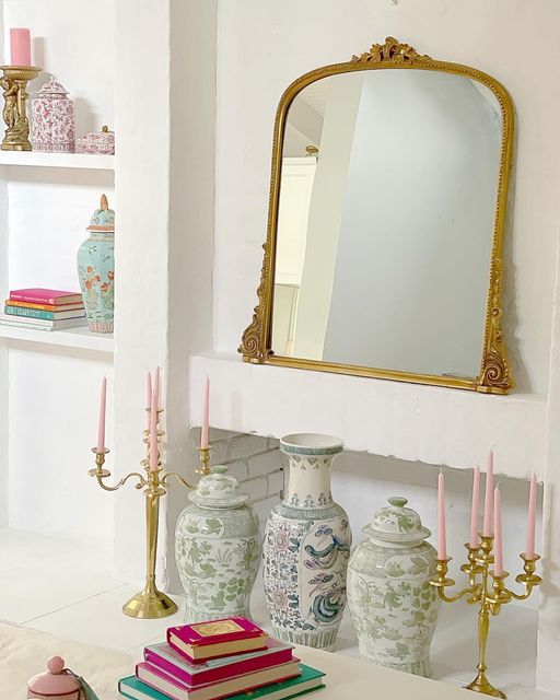 Hepburn Mirror | Gold Small | Photo by Hamptons Diaries