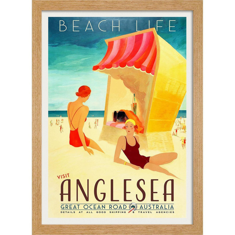 Vintage Print - Oak frame