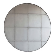 Round Panelled Antique Mirror