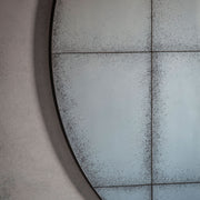 Round Panelled Antique Mirror