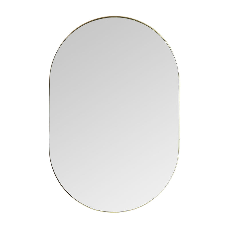 Houston Oval Mirror | Brushed Gold / Satin Brass