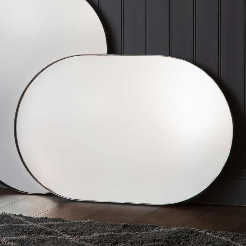 Houston Oval Mirror | Silver