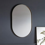 Houston Oval Mirror | Brushed Gold / Satin Brass