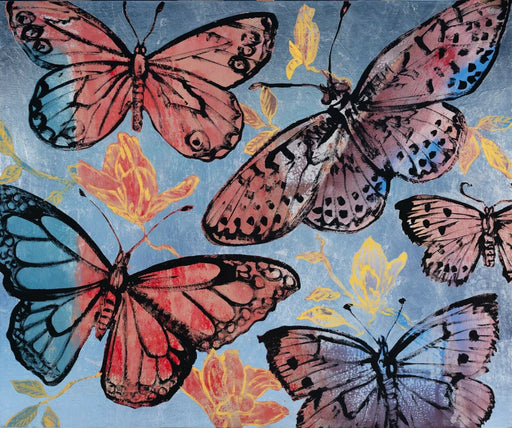Butterflies with Flowers | David Bromley 