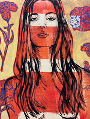 Nude Bella with Flowers | David Bromley 