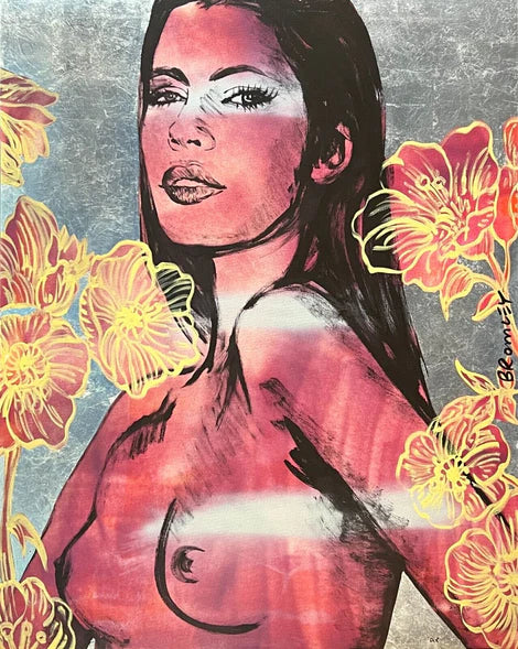 Nude Kate with Flowers | David Bromley 