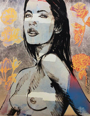 Nude Kate with Flowers | David Bromley 