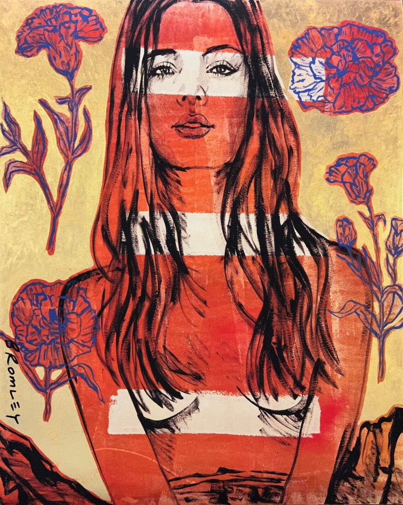 Nude Bella with Flowers | David Bromley 