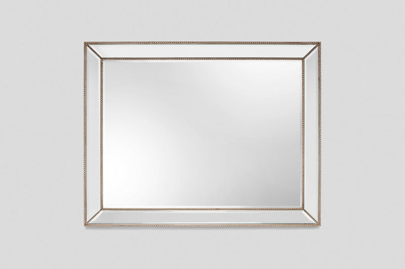 Beaded Angle Champagne Mirror