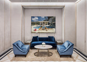 Poolside Backgammon by Slim Aarons 