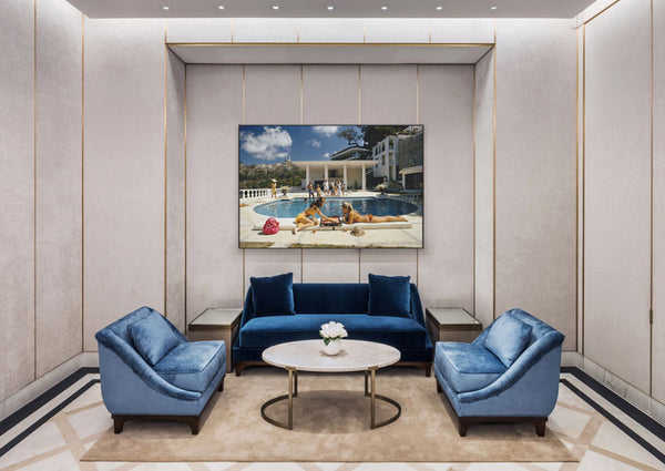 Poolside Backgammon by Slim Aarons 