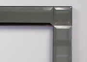 Print Decor St Kilda Mirror Detail. This mirror frame is made of sectioned mirror and stands out from the bevelled inner mirror.