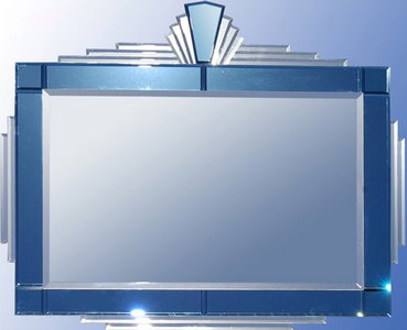 Art deco mirror | Dorothy blue