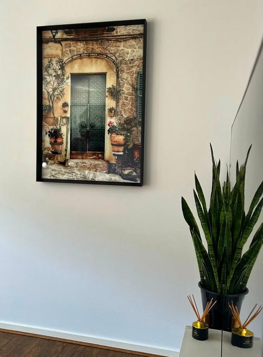 Pablo Door Framed Glass Print 