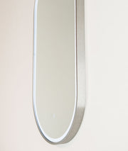 Back Lit Mirror | Brushes Nickel Frame| Print Decor