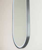 Back Lit Mirror | Gun Metal Frame| Print Decor