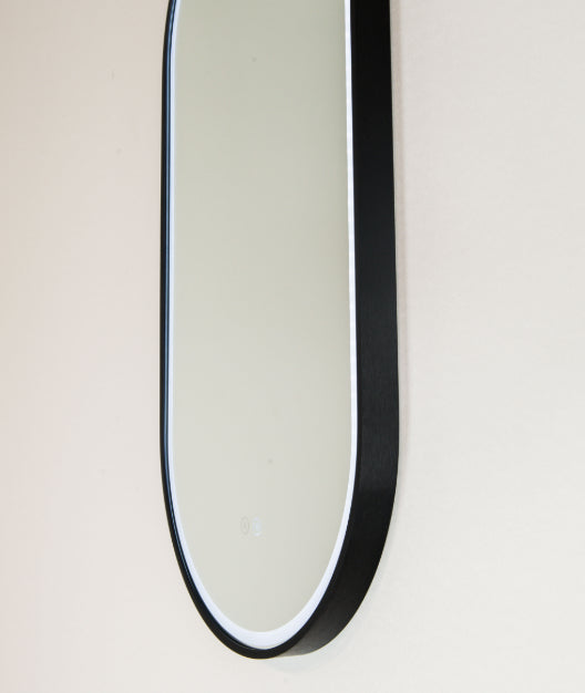 Back Lit Mirror | Black Frame| Print Decor