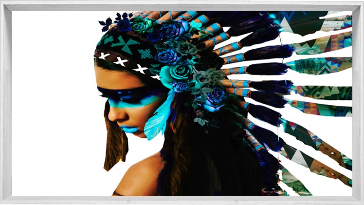Modern White Frame | Princess Warrior | Print Decor, Melbourne
