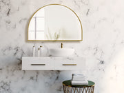 Metal Arched Mirror | Satin Brass