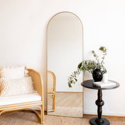 Arch Metal Framed Mirror | Satin Brass