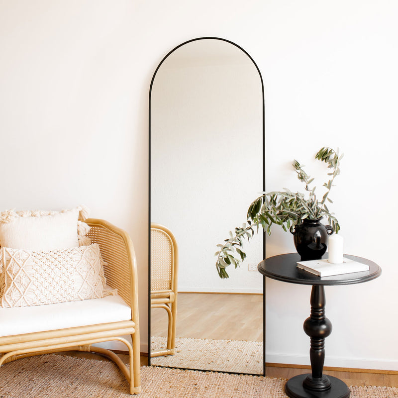 Arch Metal Framed Mirror | Black