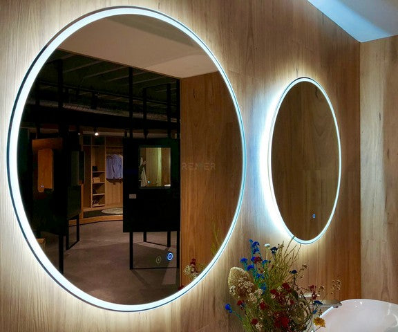 Round Backlit Mirror 80 cm, In Situ