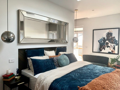 Beaded Silver Mirror as seen on the TV Show The Block Oslo 2019