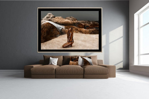 Girl in Nature in the Rocks, In Situ | Designer Framed Print | Print Decor, Melbourne