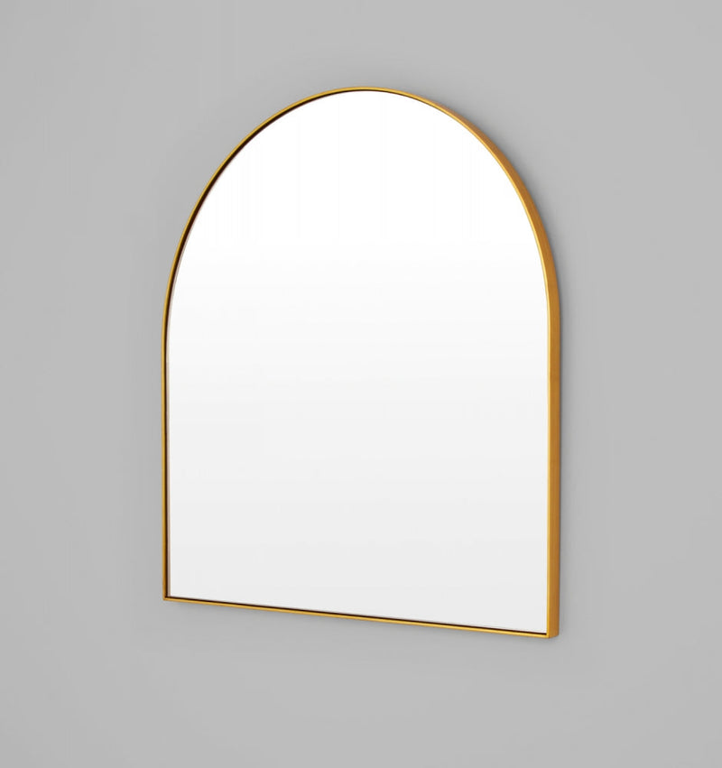 Bjorn Brass Arched Top small Mirror 80 x 85 x 2.5 cm