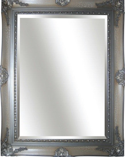 Big Ornate Mirror  Silver