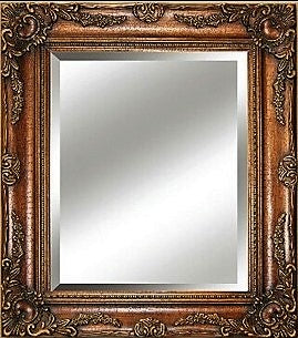 Big Ornate Mirror  Dark Copper