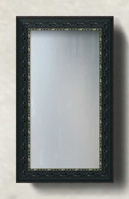 PRINT DECOR | ORNATE BLACK/RED FRAMED MIRROR | MIRROR