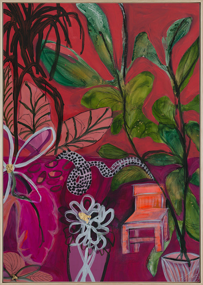 Court Yard Crush  | Framed Canvas