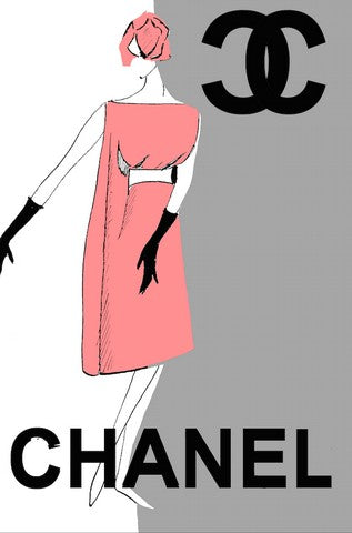 On Trend Image | Coco Chanel in Coral | Print Decor, Melbourne