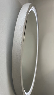 Round Backlit Mirror | Concrete Frame, colour Desert