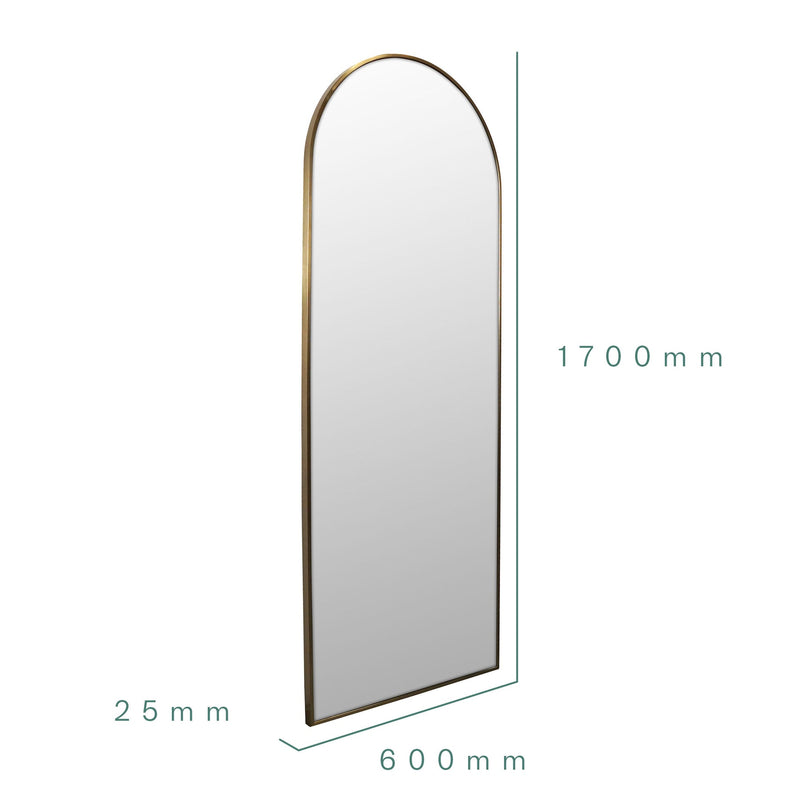 Arch Metal Framed Mirror | Black