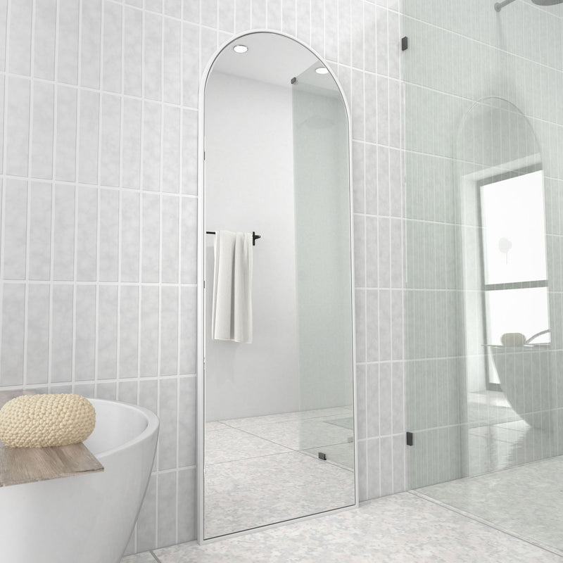 Arch Metal Framed Mirror | White