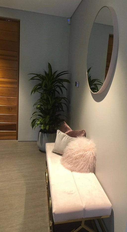 Pink Blush Colour Mirror, In a Hallway