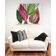 Scandinavian designed fabric art,  Frutti Pink