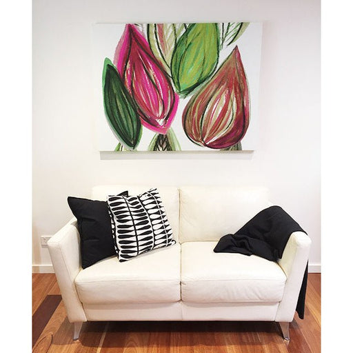 Scandinavian designed fabric art,  Frutti Pink