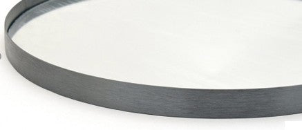 Round Metal Mirror | Gun Metal | Frame Detail
